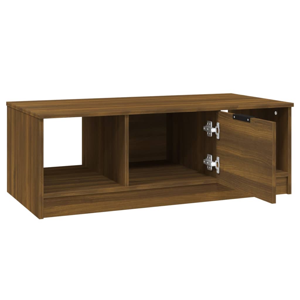 vidaXL Măsuță de cafea, stejar fumuriu, 102x50x36 cm, lemn prelucrat