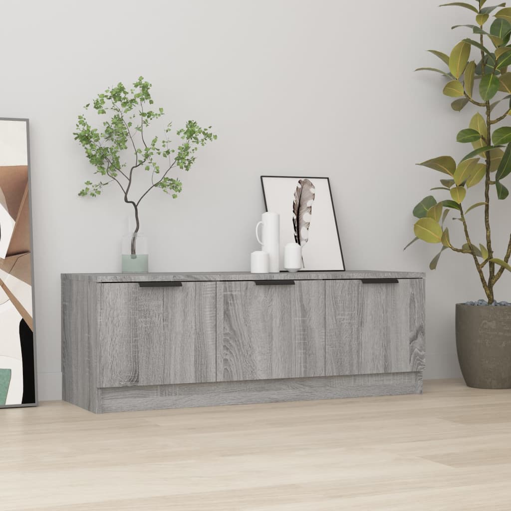 vidaXL Comodă TV, gri sonoma, 102x35x36,5 cm, lemn prelucrat vidaXL Comodă TV, gri sonoma, 102x35x36,5 cm, lemn prelucrat