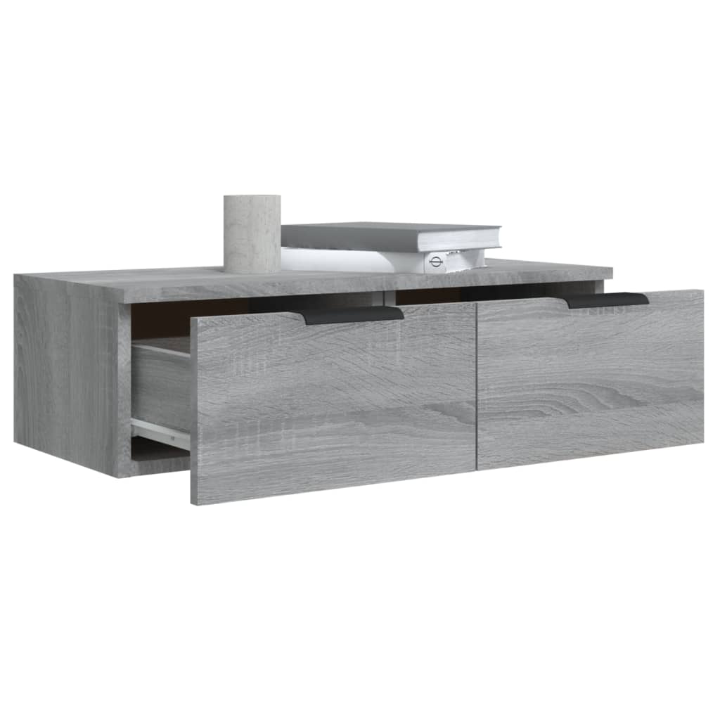 vidaXL Dulap de perete, gri sonoma, 68x30x20 cm, lemn compozit vidaXL Dulap de perete, gri sonoma, 68x30x20 cm, lemn compozit
