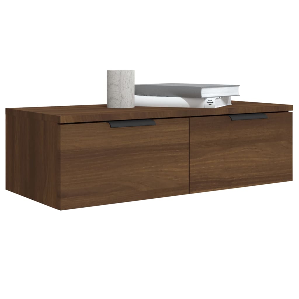 vidaXL Comodă TV de perete, stejar maro, 68x30x20 cm, lemn prelucrat vidaXL Comodă TV de perete, stejar maro, 68x30x20 cm, lemn prelucrat