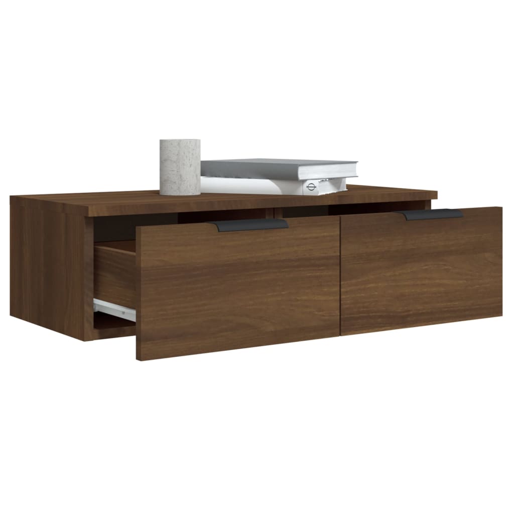 vidaXL Comodă TV de perete, stejar maro, 68x30x20 cm, lemn prelucrat vidaXL Comodă TV de perete, stejar maro, 68x30x20 cm, lemn prelucrat