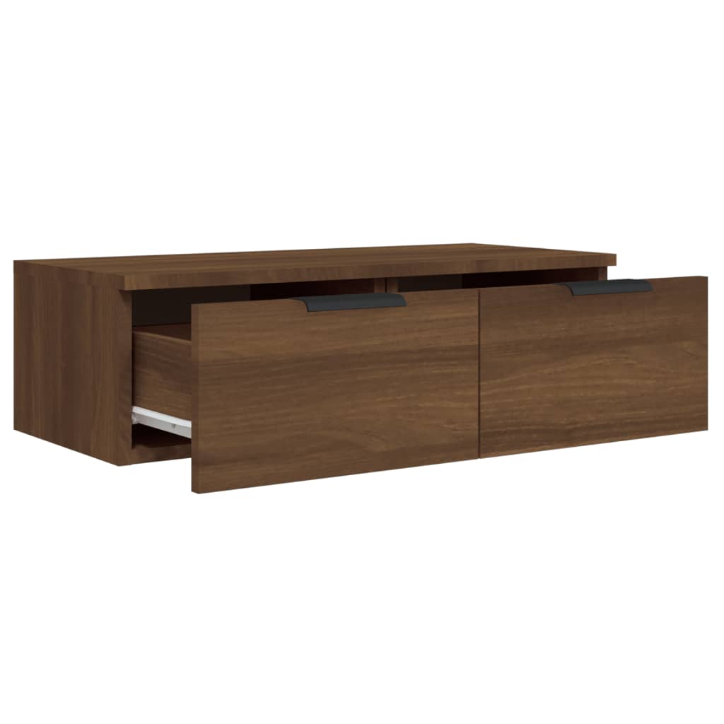 vidaXL Comodă TV de perete, stejar maro, 68x30x20 cm, lemn prelucrat vidaXL Comodă TV de perete, stejar maro, 68x30x20 cm, lemn prelucrat