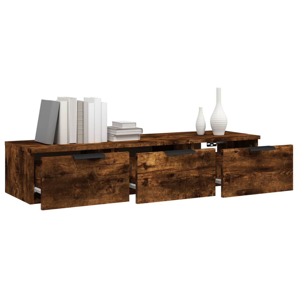 vidaXL Dulap de perete, stejar fumuriu, 102x30x20 cm, lemn compozit vidaXL Dulap de perete, stejar fumuriu, 102x30x20 cm, lemn compozit