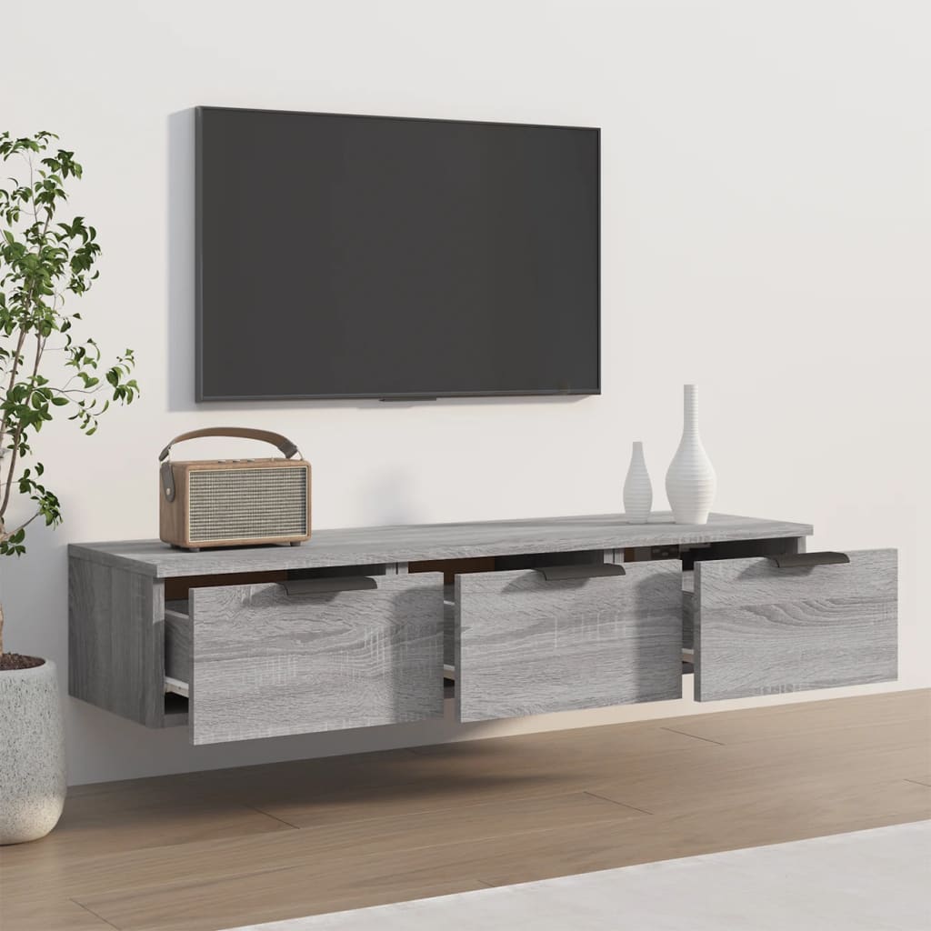 vidaXL Dulap de perete, gri sonoma, 102x30x20 cm, lemn compozit vidaXL Dulap de perete, gri sonoma, 102x30x20 cm, lemn compozit