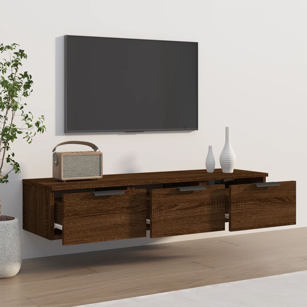 vidaXL Dulap de perete, stejar maro, 102x30x20 cm, lemn compozit