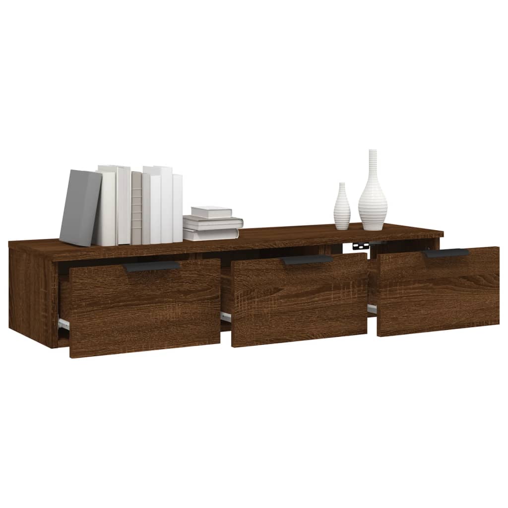 vidaXL Dulap de perete, stejar maro, 102x30x20 cm, lemn compozit