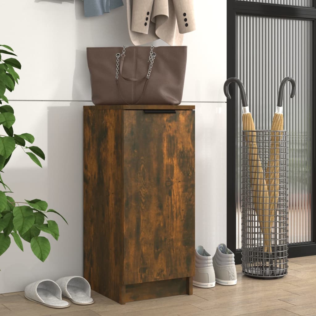 vidaXL Pantofar, stejar fumuriu, 30x35x70 cm, lemn compozit