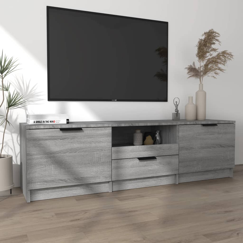 vidaXL Comodă TV, sonoma gri, 140x35x40 cm, lemn prelucrat vidaXL Comodă TV, sonoma gri, 140x35x40 cm, lemn prelucrat