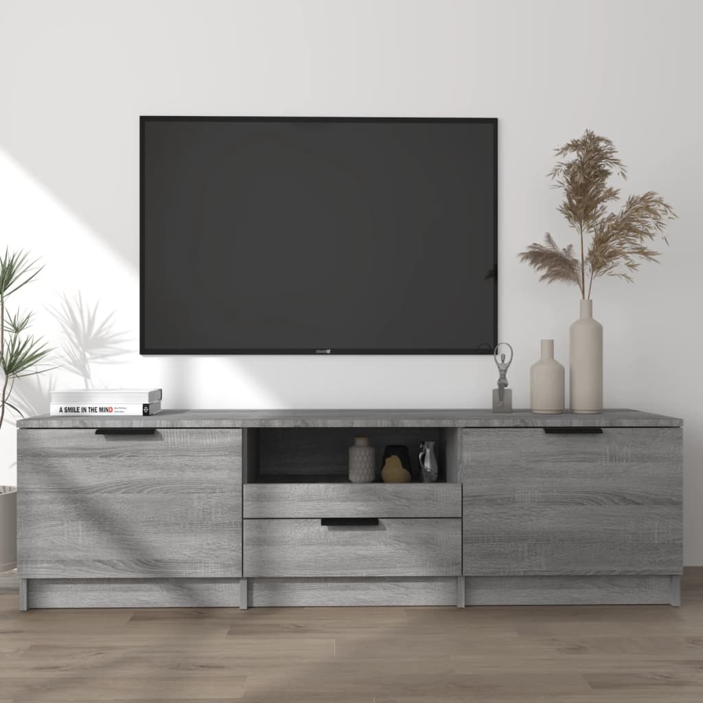 vidaXL Comodă TV, sonoma gri, 140x35x40 cm, lemn prelucrat vidaXL Comodă TV, sonoma gri, 140x35x40 cm, lemn prelucrat