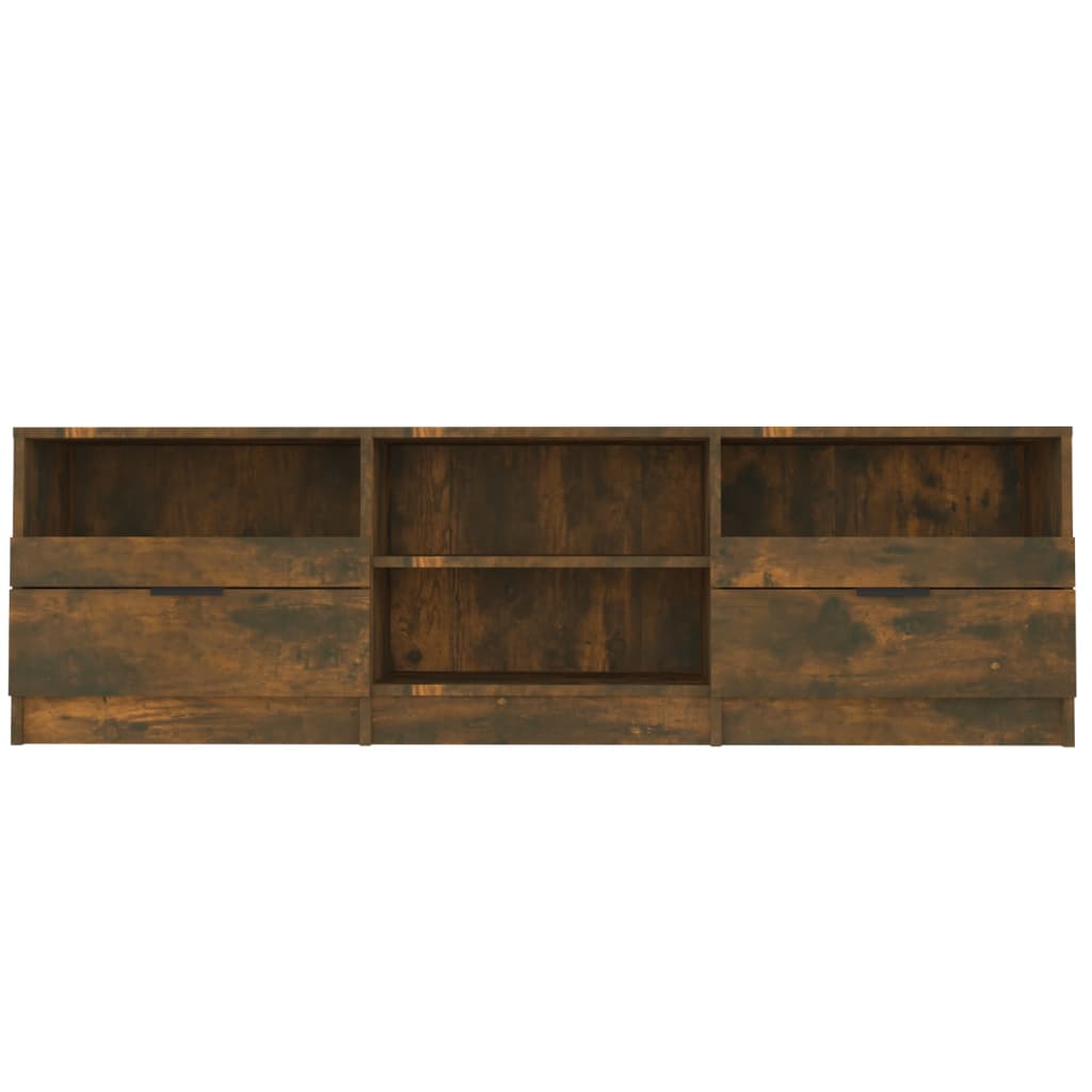 vidaXL Comodă TV, stejar fumuriu, 150x33,5x45 cm, lemn prelucrat