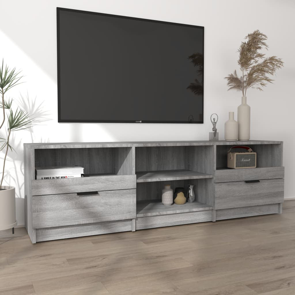 vidaXL Comodă TV, sonoma gri, 150x33,5x45 cm, lemn prelucrat