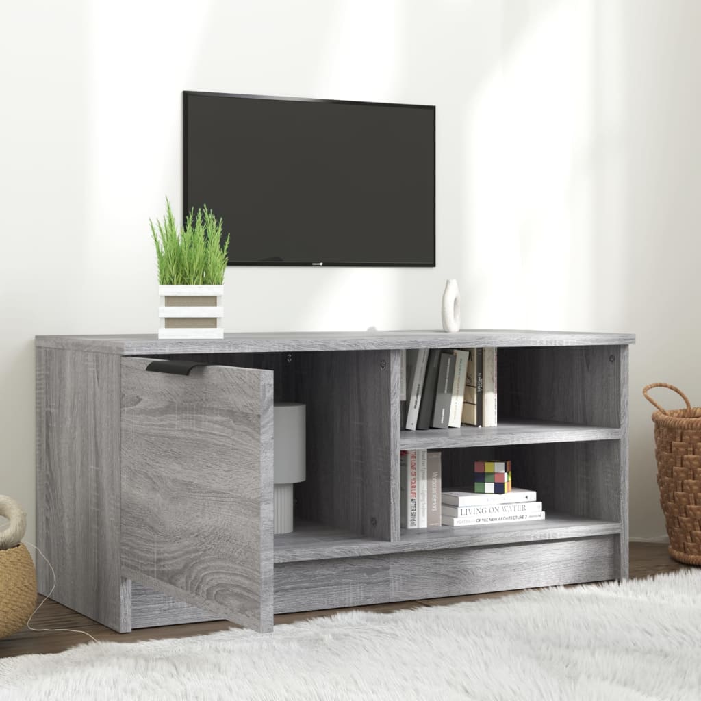 vidaXL Comodă TV, gri sonoma, 80x35x36,5 cm, lemn prelucrat vidaXL Comodă TV, gri sonoma, 80x35x36,5 cm, lemn prelucrat