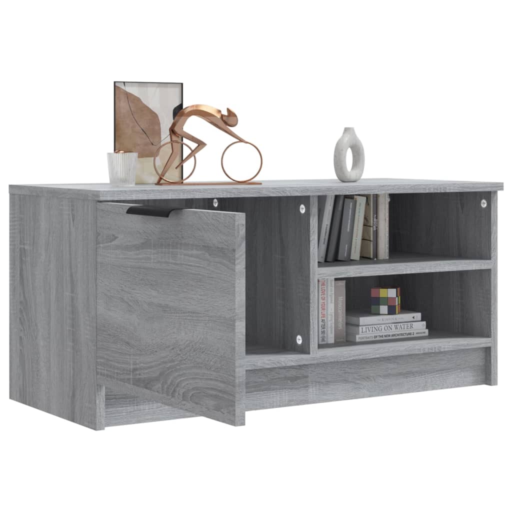 vidaXL Comodă TV, gri sonoma, 80x35x36,5 cm, lemn prelucrat vidaXL Comodă TV, gri sonoma, 80x35x36,5 cm, lemn prelucrat