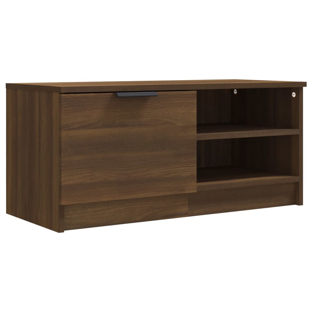 vidaXL Comodă TV, stejar maro, 80x35x36,5 cm, lemn prelucrat vidaXL Comodă TV, stejar maro, 80x35x36,5 cm, lemn prelucrat