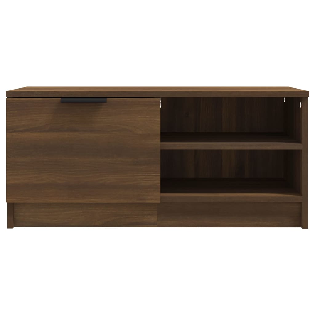 vidaXL Comodă TV, stejar maro, 80x35x36,5 cm, lemn prelucrat vidaXL Comodă TV, stejar maro, 80x35x36,5 cm, lemn prelucrat