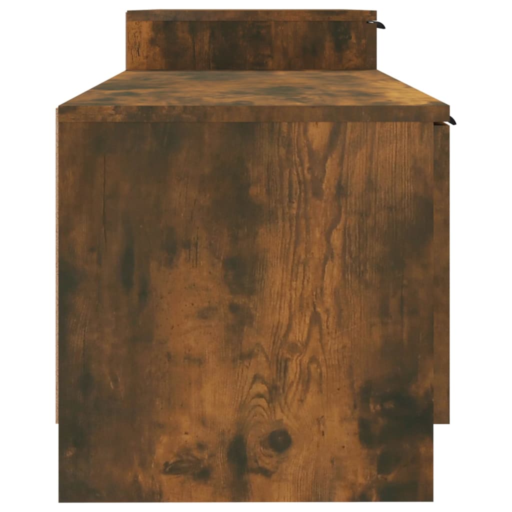 vidaXL Comodă TV, stejar fumuriu, 158,5x36x45 cm, lemn prelucrat