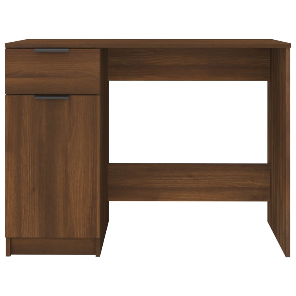 vidaXL Birou, stejar maro, 100x50x75 cm, lemn compozit