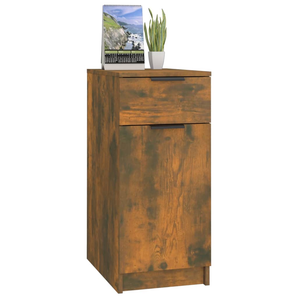 vidaXL Dulap de birou, stejar fumuriu, 33,5x50x75 cm, lemn prelucrat