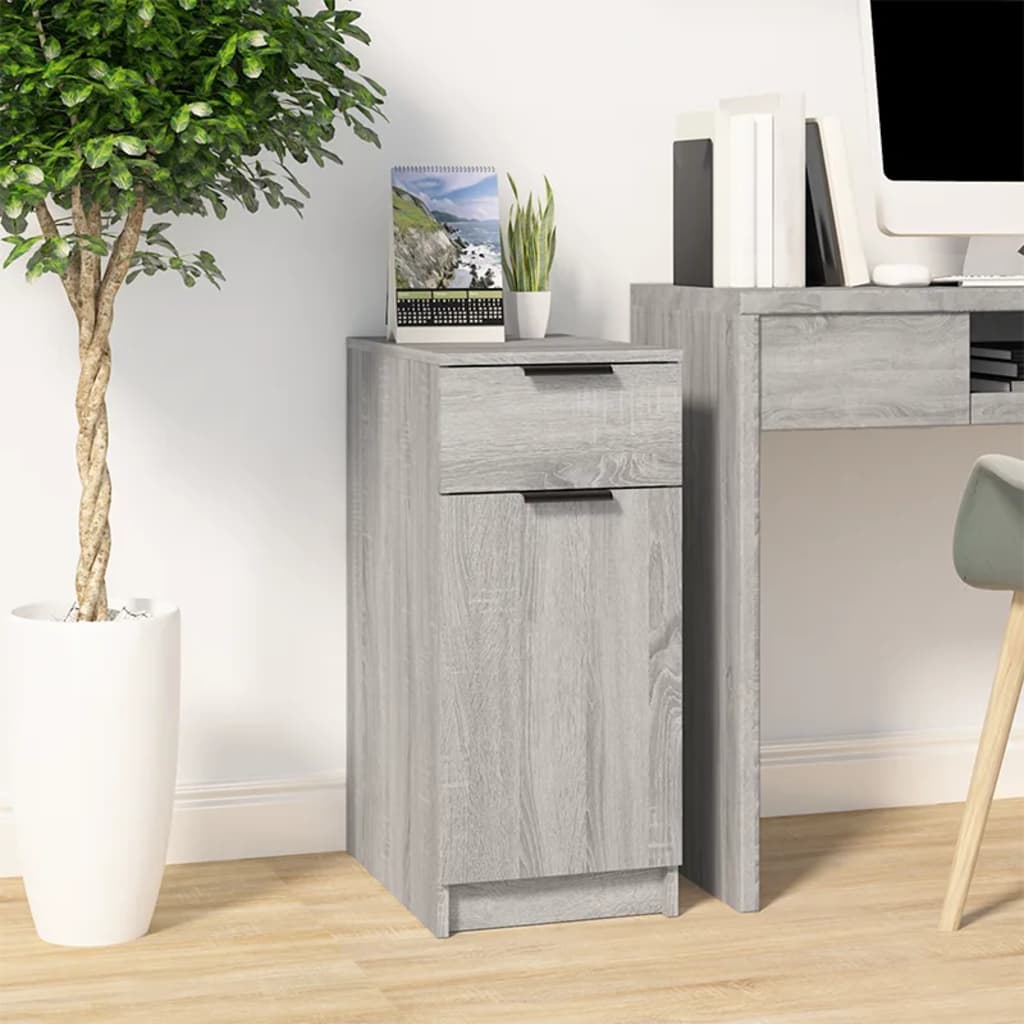vidaXL Dulap de birou, gri sonoma, 33,5x50x75 cm, lemn prelucrat vidaXL Dulap de birou, gri sonoma, 33,5x50x75 cm, lemn prelucrat