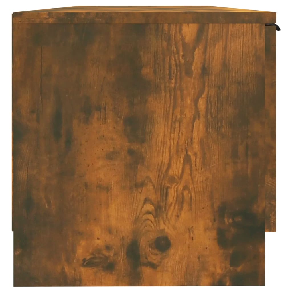 vidaXL Comodă TV, stejar fumuriu, 102x35x36,5 cm, lemn prelucrat vidaXL Comodă TV, stejar fumuriu, 102x35x36,5 cm, lemn prelucrat