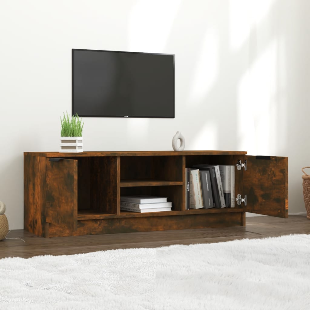 vidaXL Comodă TV, stejar fumuriu, 102x35x36,5 cm, lemn prelucrat vidaXL Comodă TV, stejar fumuriu, 102x35x36,5 cm, lemn prelucrat
