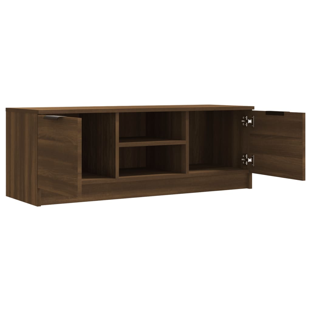 vidaXL Comodă TV, stejar maro, 102x35x36,5 cm, lemn prelucrat