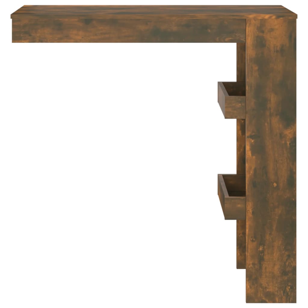 vidaXL Masă bar de perete stejar fumuriu 102x45x103,5 cm lemn compozit vidaXL Masă bar de perete stejar fumuriu 102x45x103,5 cm lemn compozit