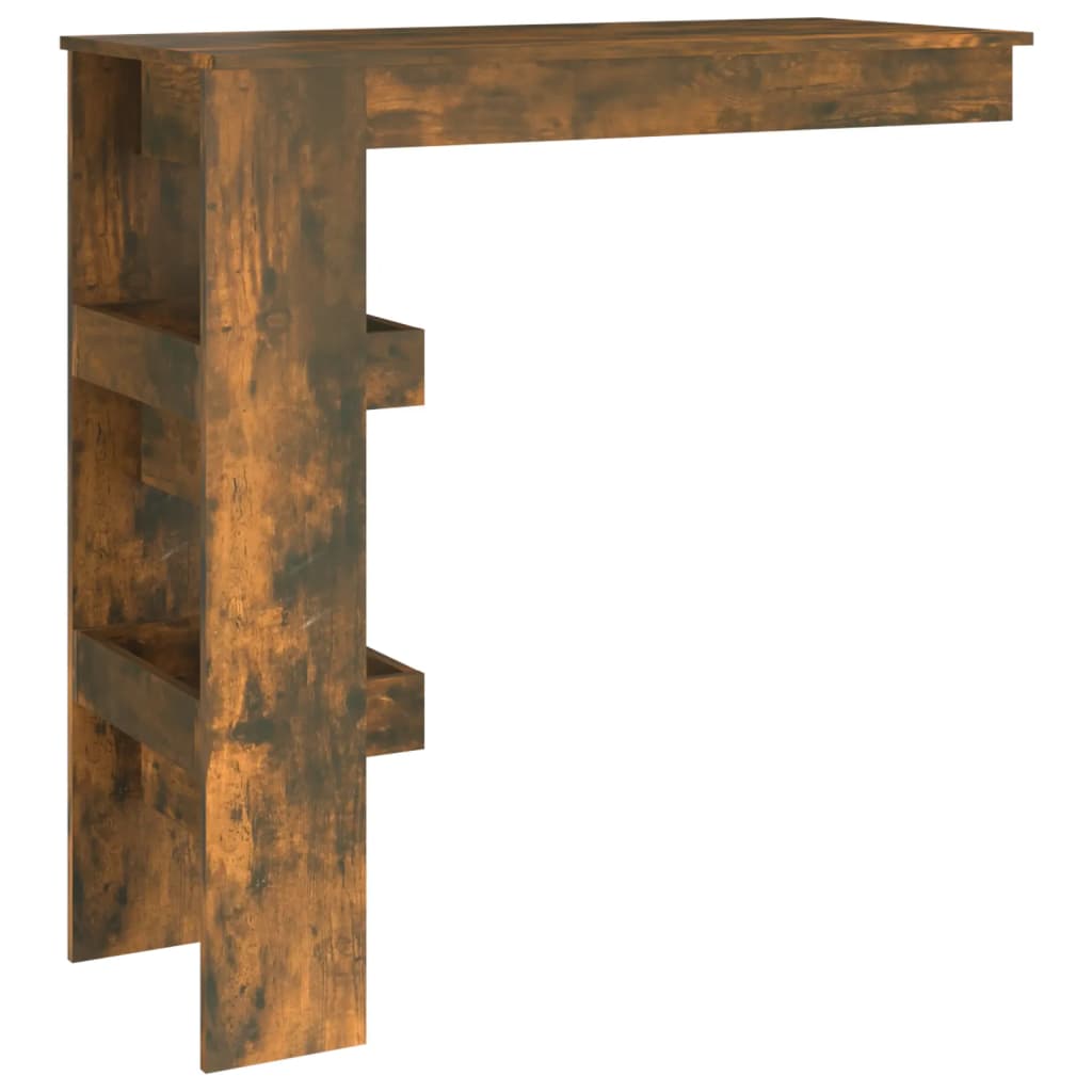 vidaXL Masă bar de perete stejar fumuriu 102x45x103,5 cm lemn compozit vidaXL Masă bar de perete stejar fumuriu 102x45x103,5 cm lemn compozit