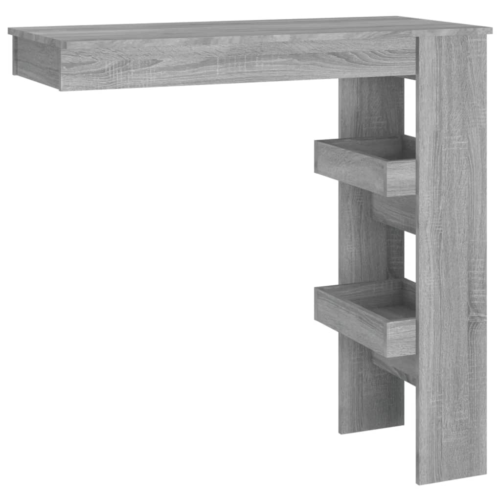 vidaXL Masă bar de perete gri sonoma 102x45x103,5 cm lemn compozit