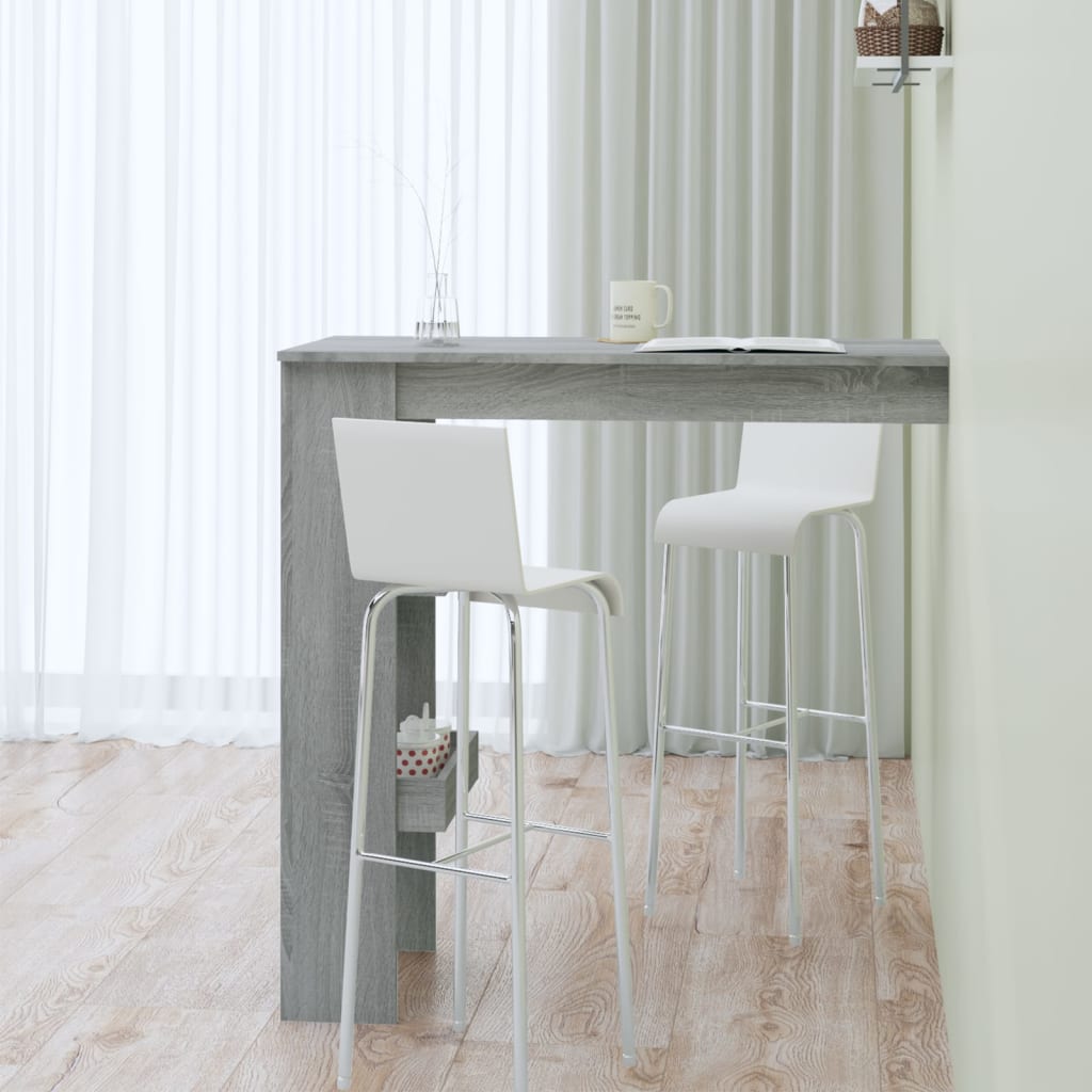 vidaXL Masă bar de perete gri sonoma 102x45x103,5 cm lemn compozit