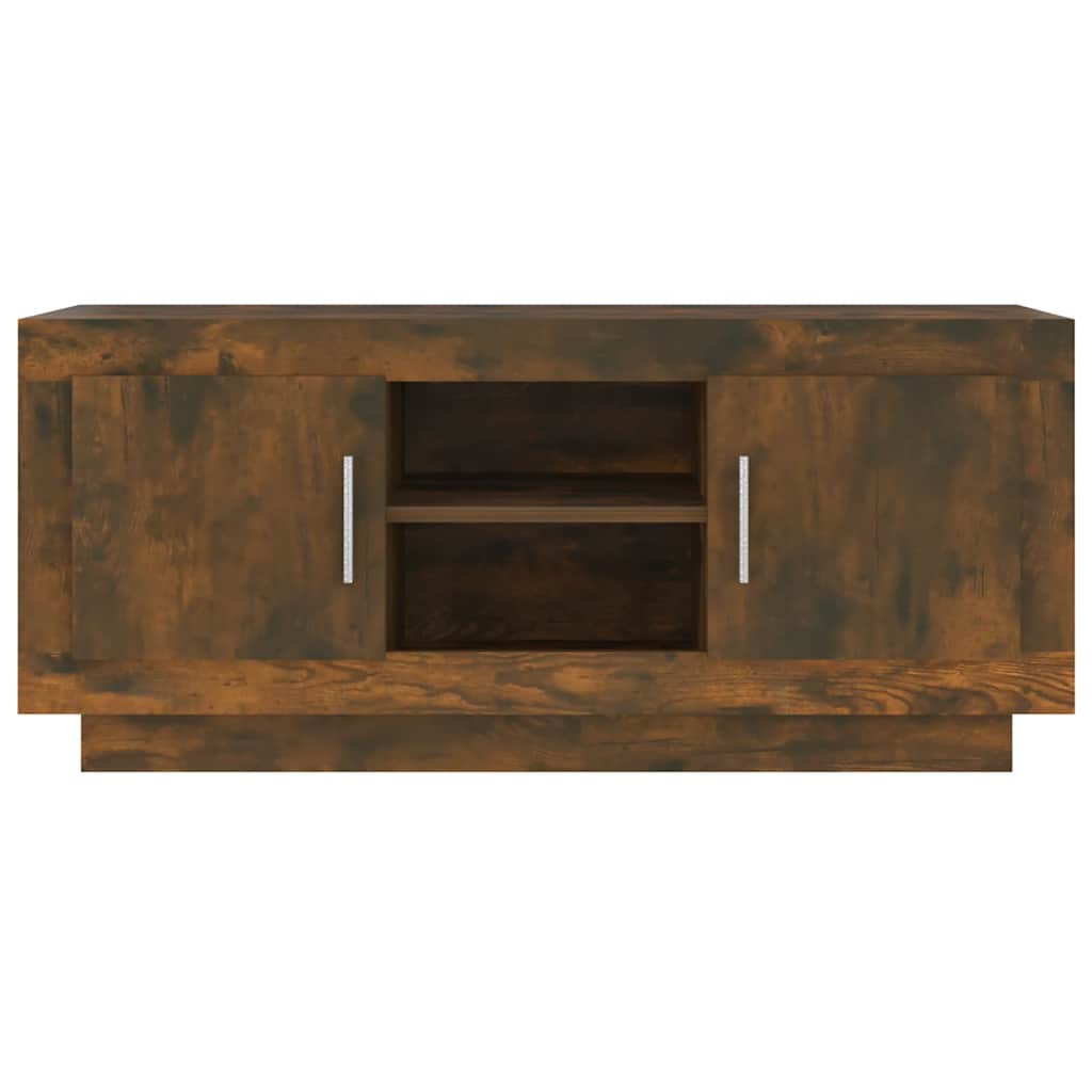 vidaXL Comodă TV, stejar afumat, 102x35x45 cm, lemn prelucrat vidaXL Comodă TV, stejar afumat, 102x35x45 cm, lemn prelucrat