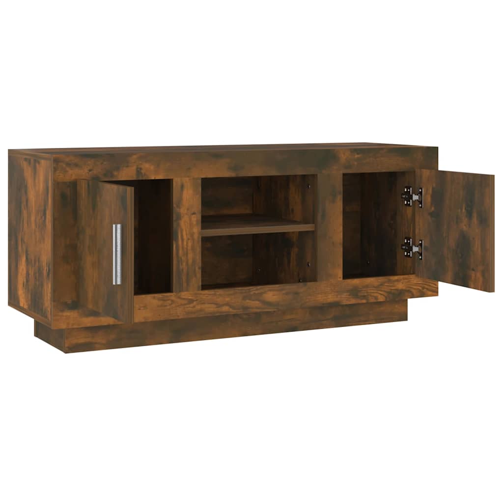 vidaXL Comodă TV, stejar afumat, 102x35x45 cm, lemn prelucrat vidaXL Comodă TV, stejar afumat, 102x35x45 cm, lemn prelucrat