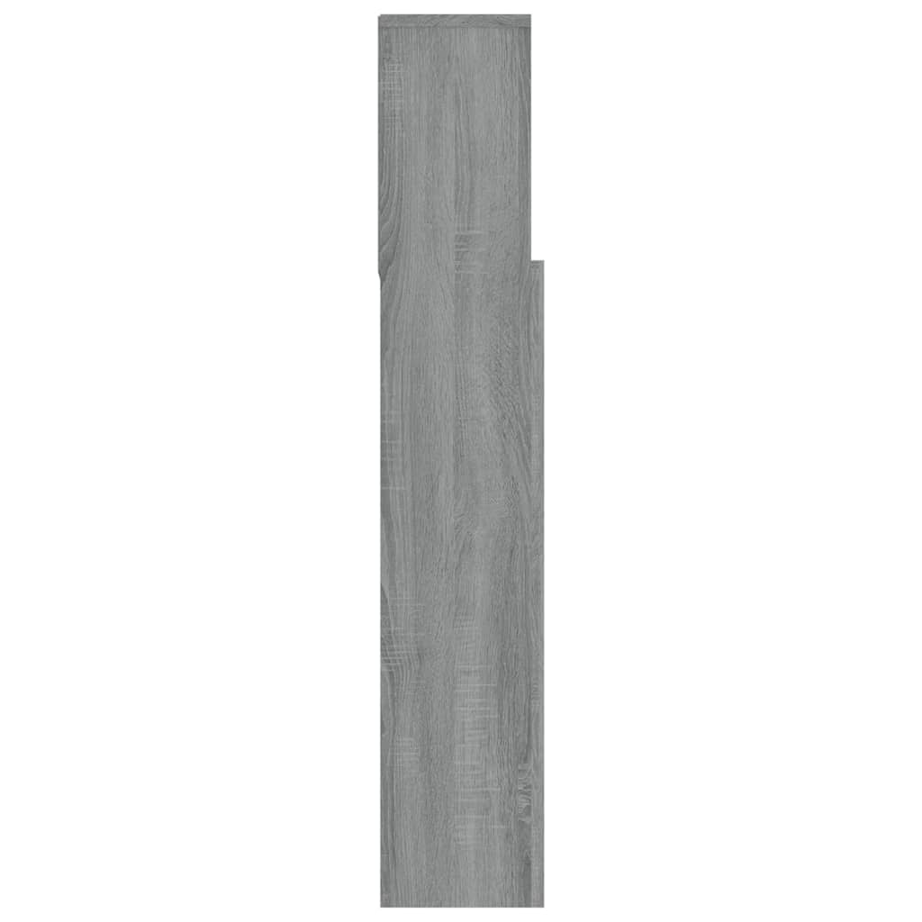 vidaXL Tăblie de pat cu dulap, gri sonoma, 120x19x103,5 cm