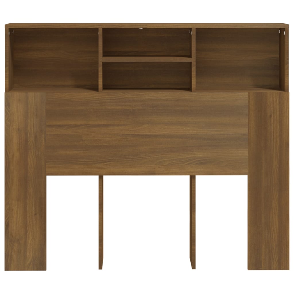 vidaXL Tăblie de pat cu dulap, stejar maro, 120x19x103,5 cm vidaXL Tăblie de pat cu dulap, stejar maro, 120x19x103,5 cm
