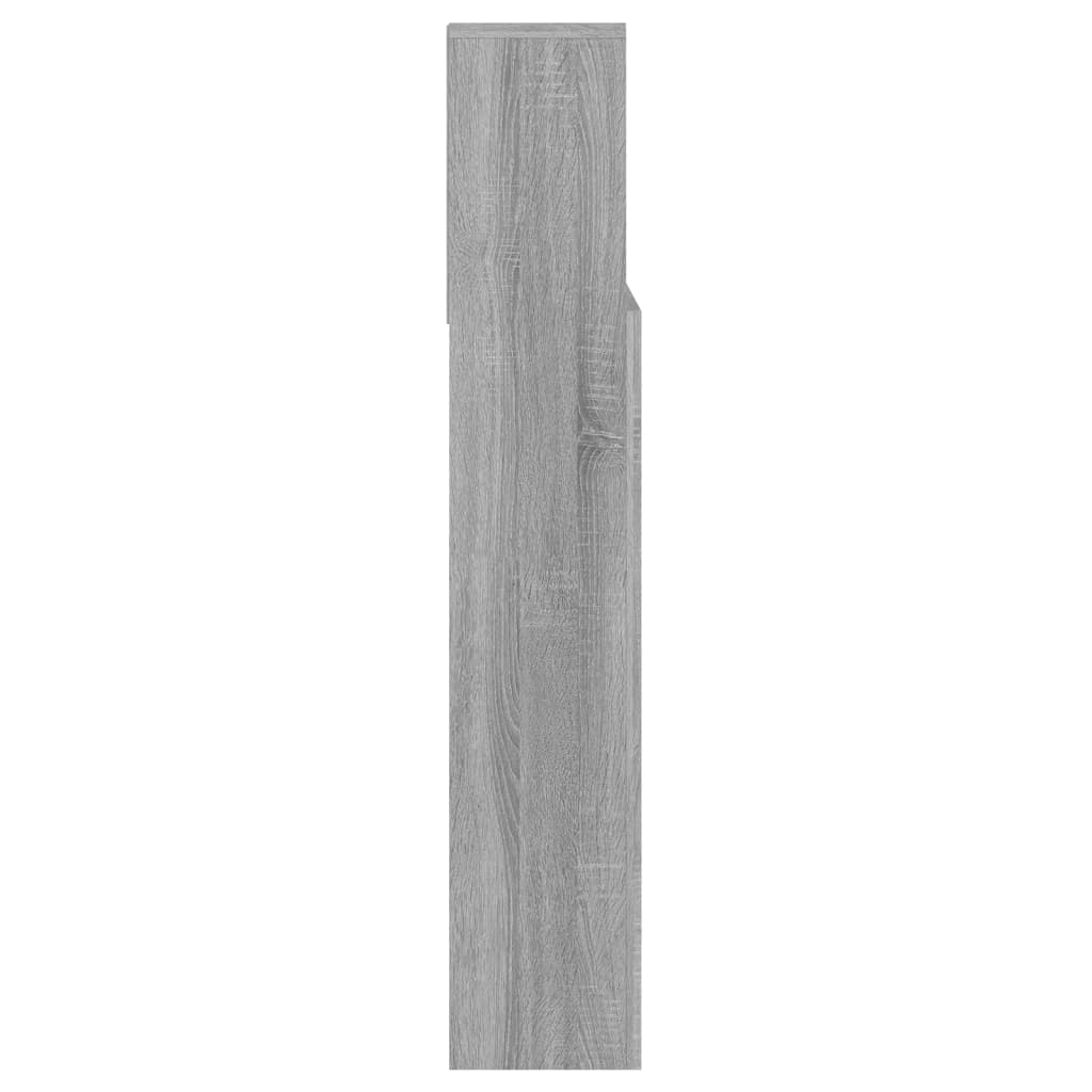 vidaXL Tăblie de pat cu dulap, gri sonoma, 140x19x103,5 cm