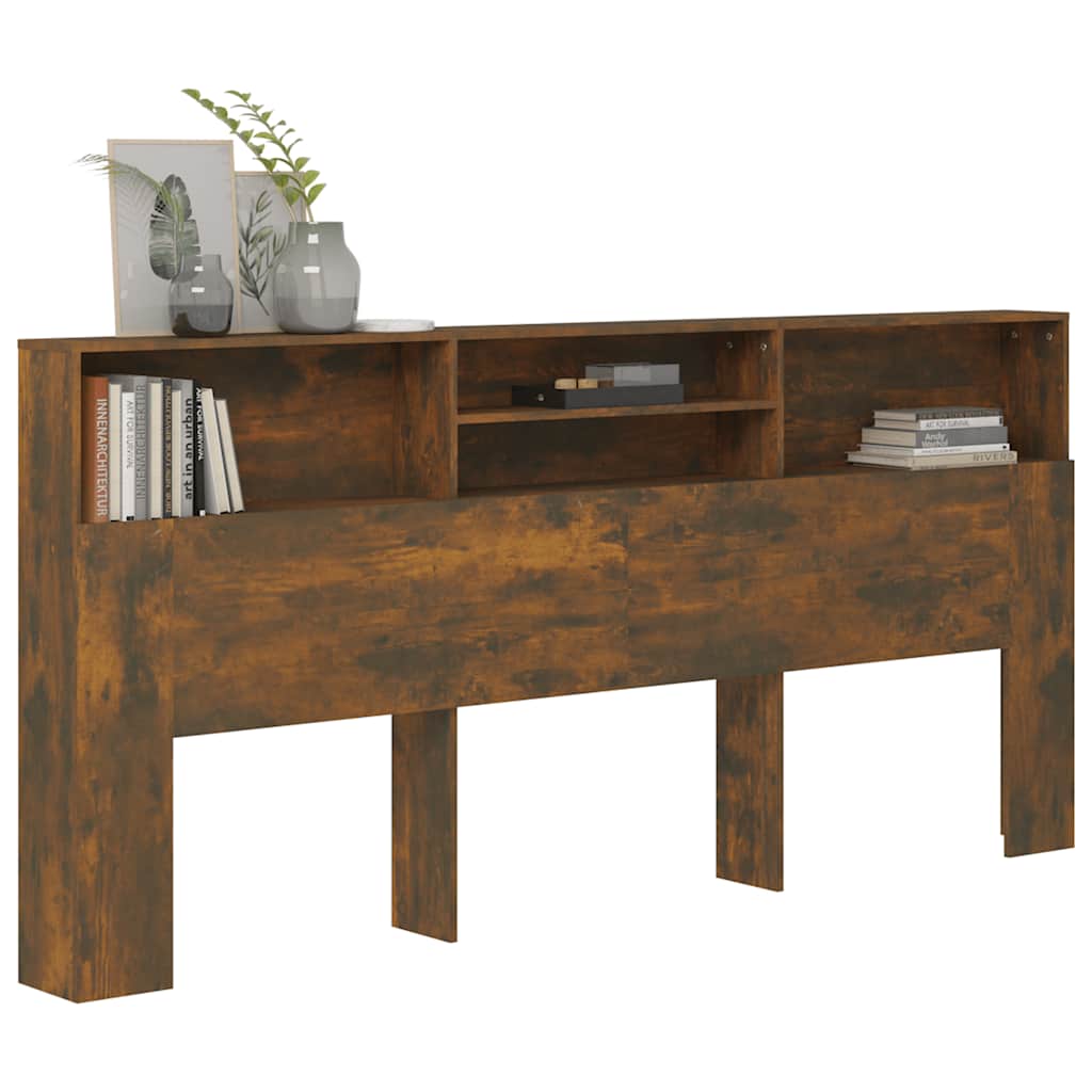 vidaXL Dulap tăblie, Stejar afumat, 220x19x103,5 cm