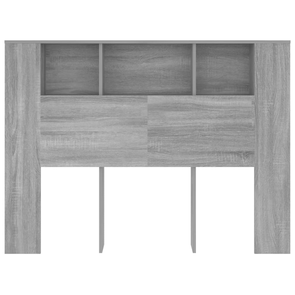 vidaXL Tăblie de pat cu dulap, gri sonoma, 140x18,5x104,5 cm vidaXL Tăblie de pat cu dulap, gri sonoma, 140x18,5x104,5 cm