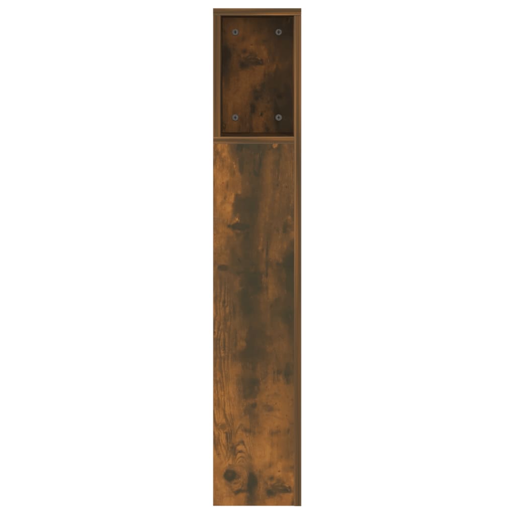 vidaXL Tăblie de pat cu dulap, stejar afumat, 160x18,5x104,5 cm vidaXL Tăblie de pat cu dulap, stejar afumat, 160x18,5x104,5 cm