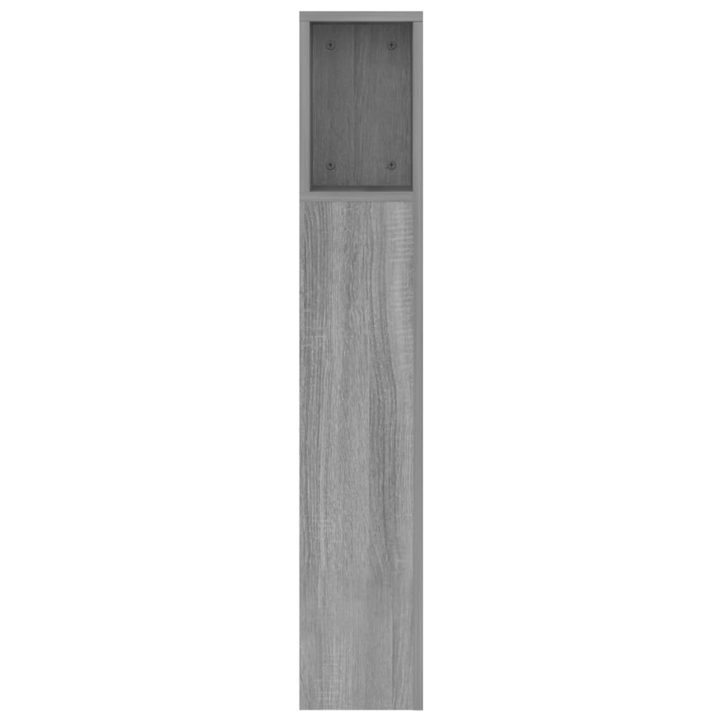 vidaXL Tăblie de pat cu dulap, gri sonoma, 160x18,5x104,5 cm