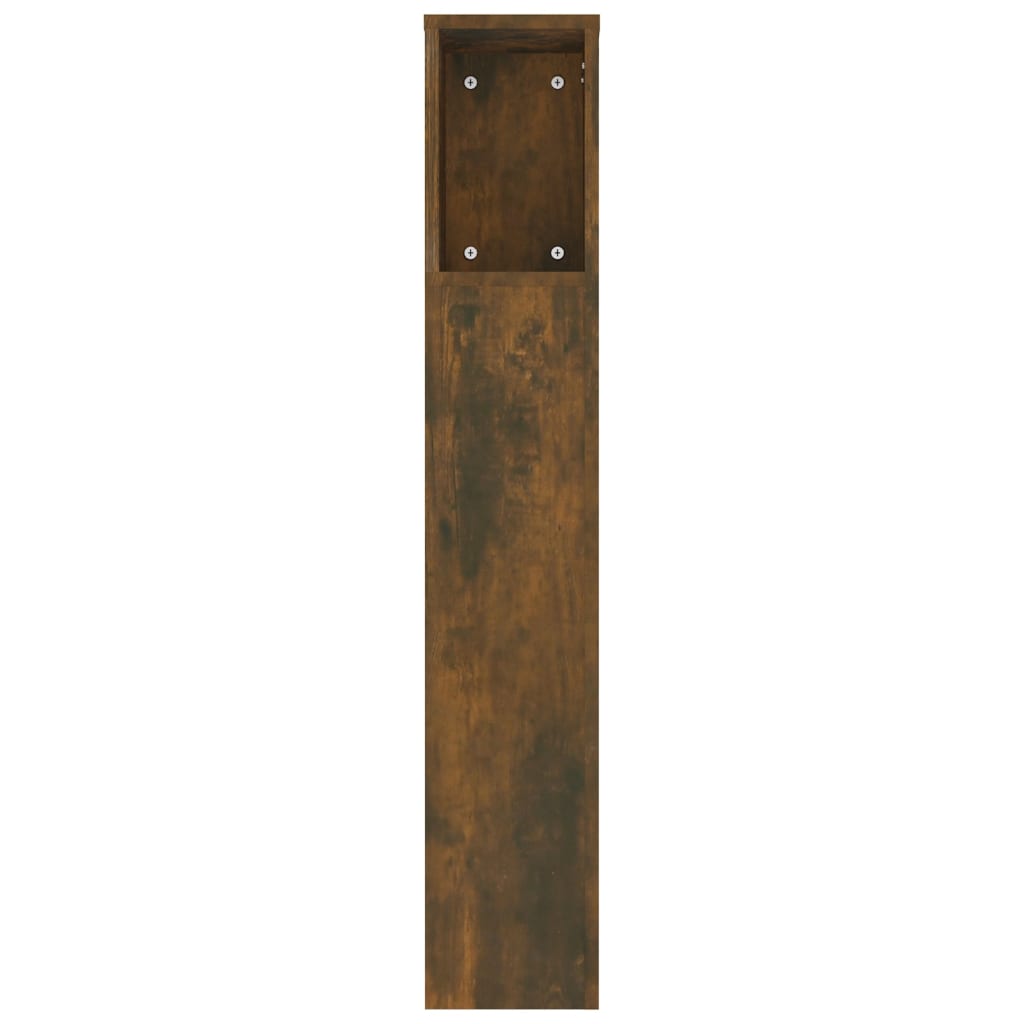vidaXL Tăblie de pat cu dulap, stejar fumuriu, 180x18,5x104,5 cm vidaXL Tăblie de pat cu dulap, stejar fumuriu, 180x18,5x104,5 cm