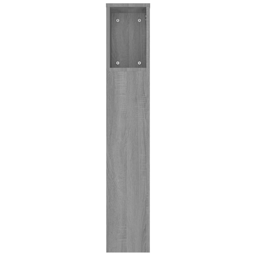 vidaXL Tăblie de pat cu dulap, gri sonoma, 180x18,5x104,5 cm vidaXL Tăblie de pat cu dulap, gri sonoma, 180x18,5x104,5 cm