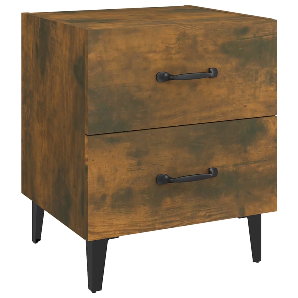 vidaXL Noptiere, 2 buc., stejar fumuriu, 40x35x47,5 cm vidaXL Noptiere, 2 buc., stejar fumuriu, 40x35x47,5 cm