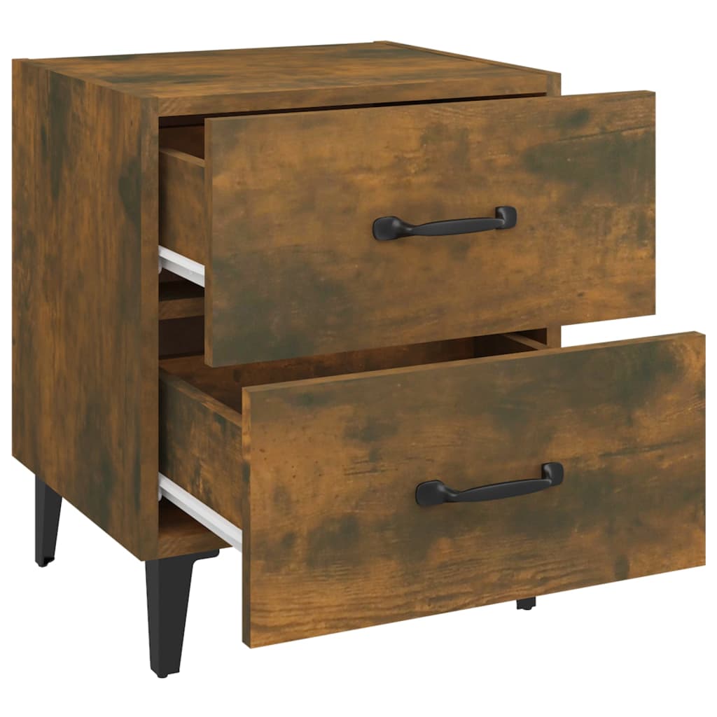 vidaXL Noptiere, 2 buc., stejar fumuriu, 40x35x47,5 cm vidaXL Noptiere, 2 buc., stejar fumuriu, 40x35x47,5 cm