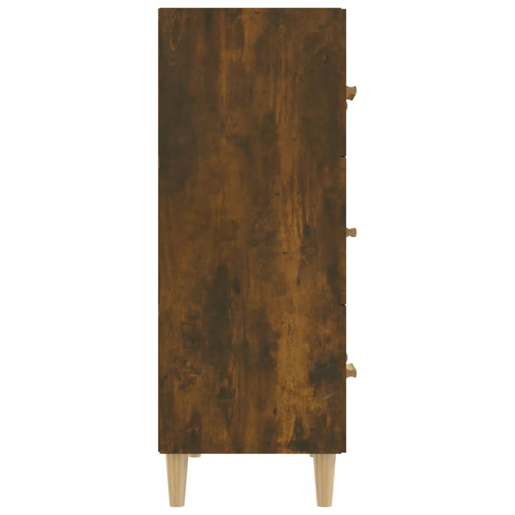 vidaXL Servantă, stejar fumuriu, 70x34x90 cm, lemn prelucrat