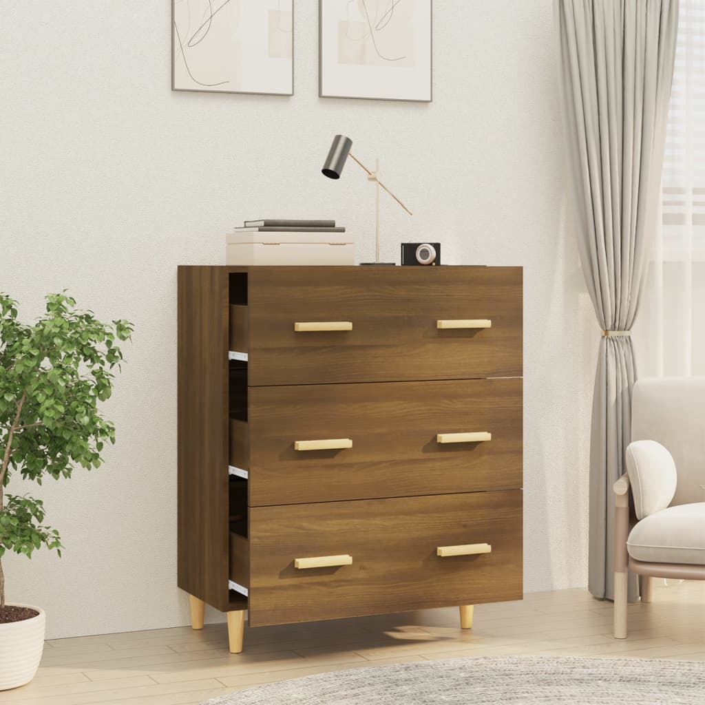 vidaXL Servantă, stejar maro, 70x34x90 cm, lemn prelucrat