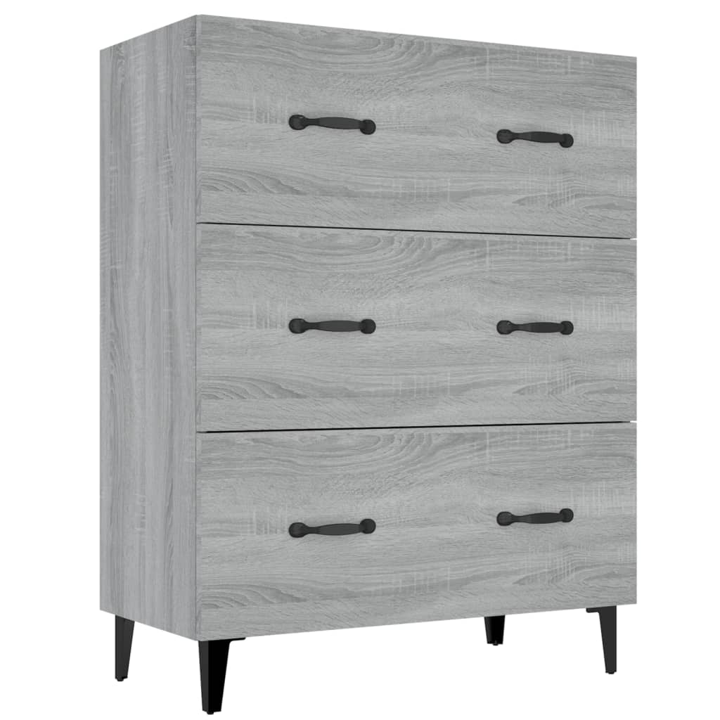 vidaXL Dulap, gri sonoma, 69,5x34x90 cm, lemn compozit