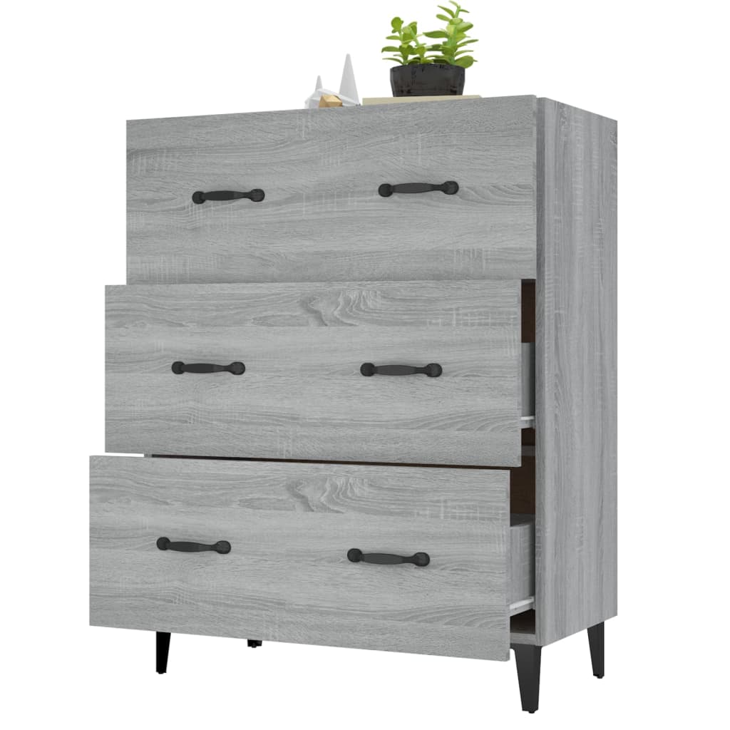 vidaXL Dulap, gri sonoma, 69,5x34x90 cm, lemn compozit