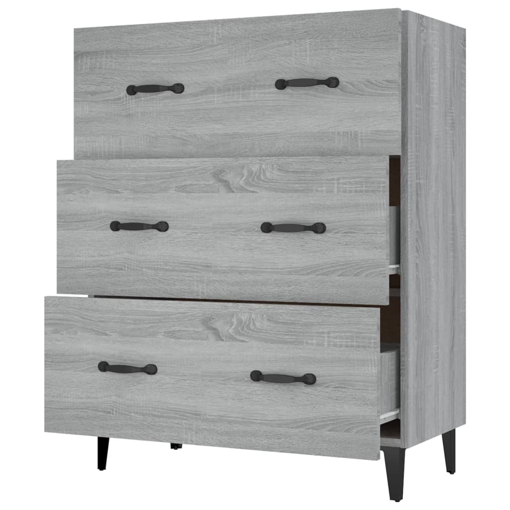 vidaXL Dulap, gri sonoma, 69,5x34x90 cm, lemn compozit