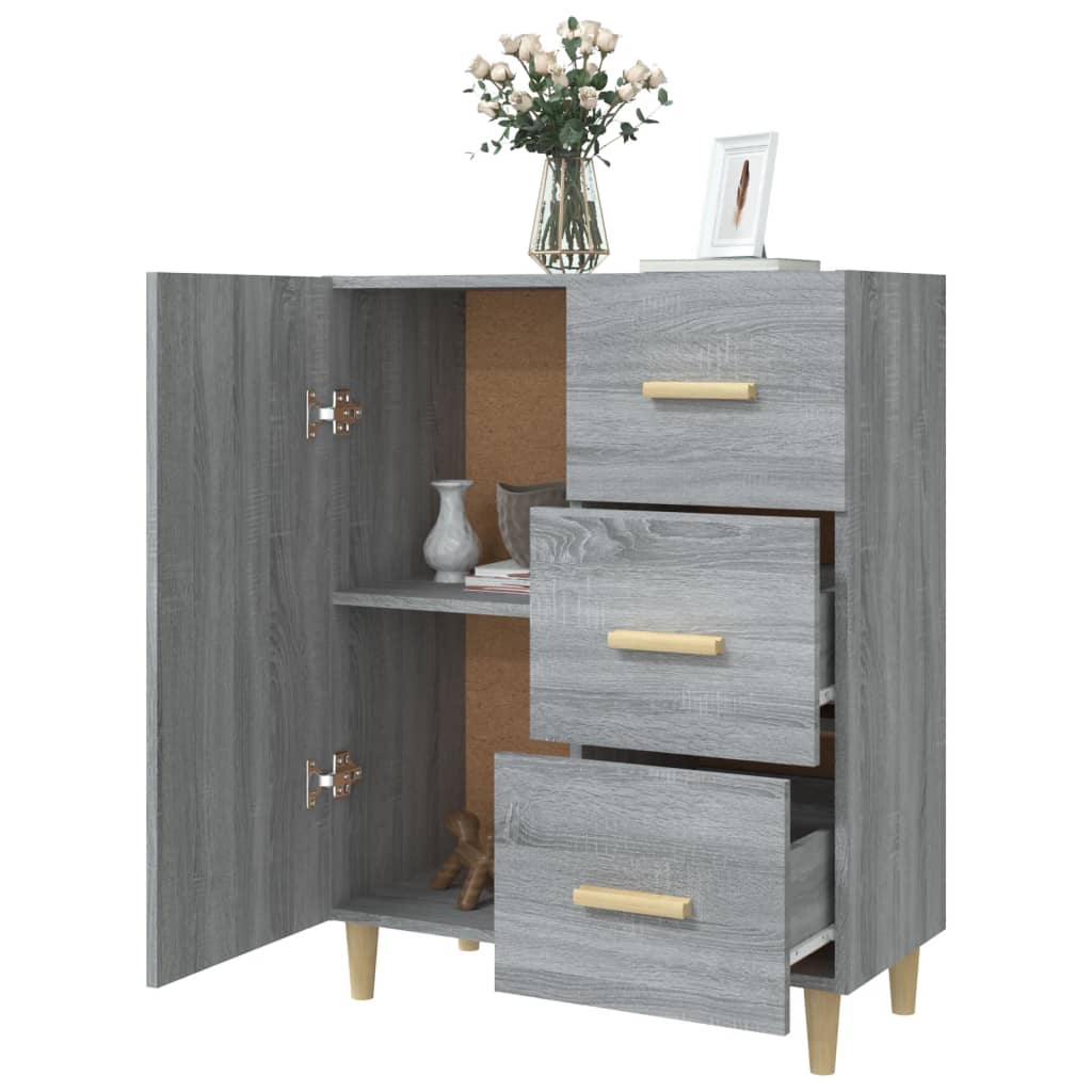 vidaXL Dulap, gri sonoma, 69,5x34x90 cm, lemn compozit