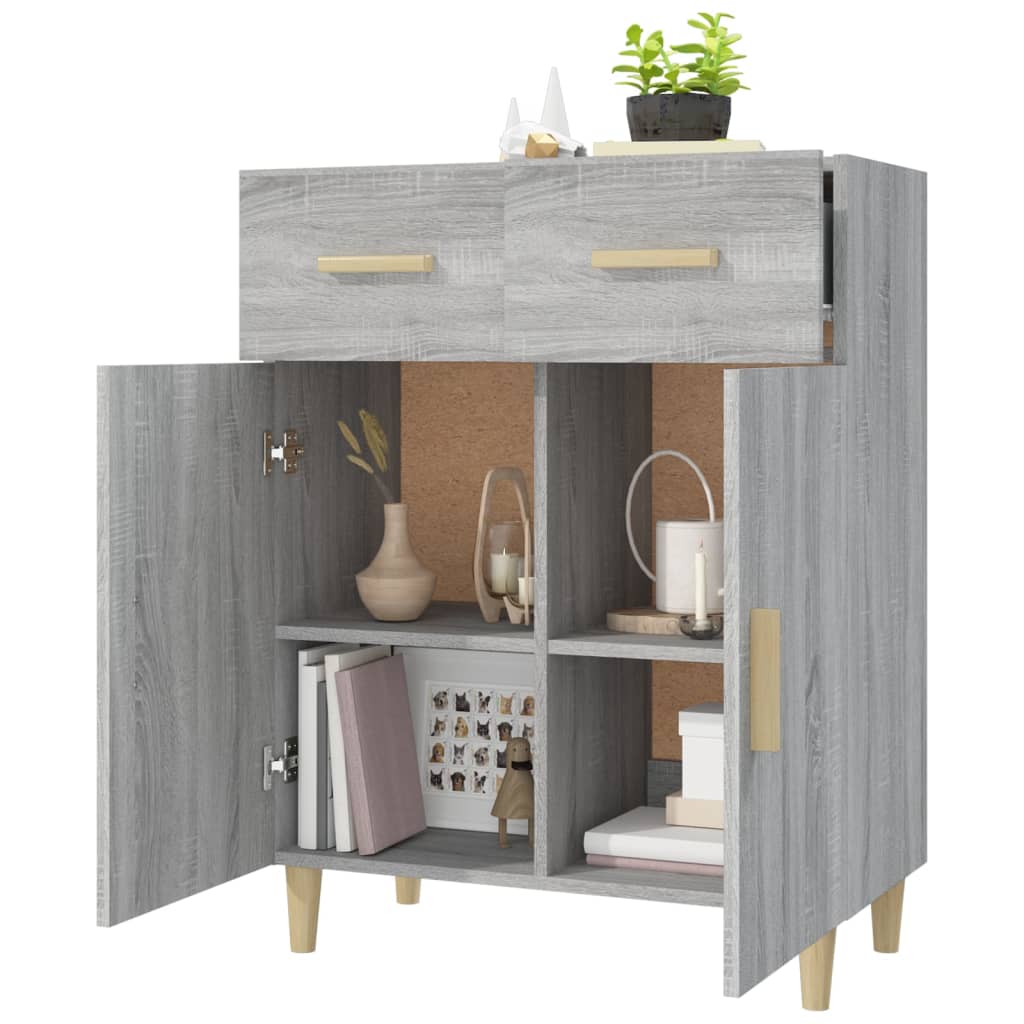 vidaXL Servantă, gri sonoma, 69,5x34x89 cm, lemn prelucrat vidaXL Servantă, gri sonoma, 69,5x34x89 cm, lemn prelucrat